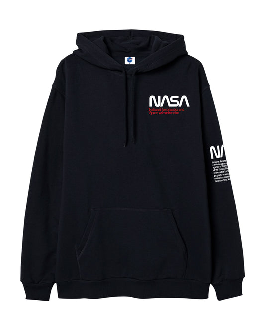 HOODIE NASA NEGRO DOS LOGOS