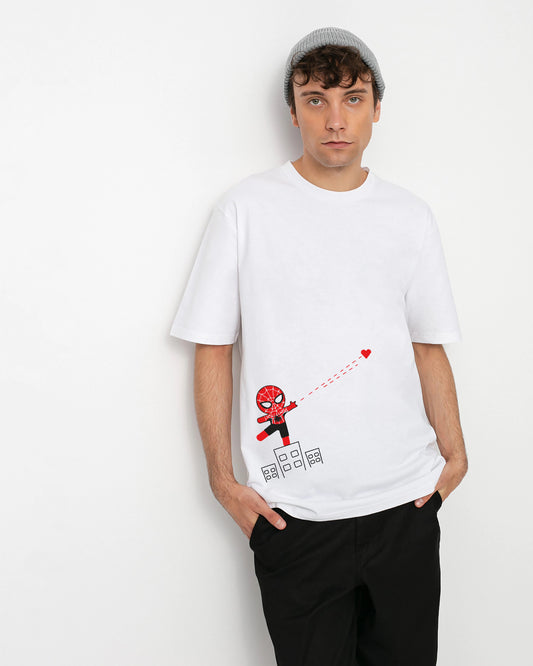 CAMISETA BLANCA SPIDERMAN