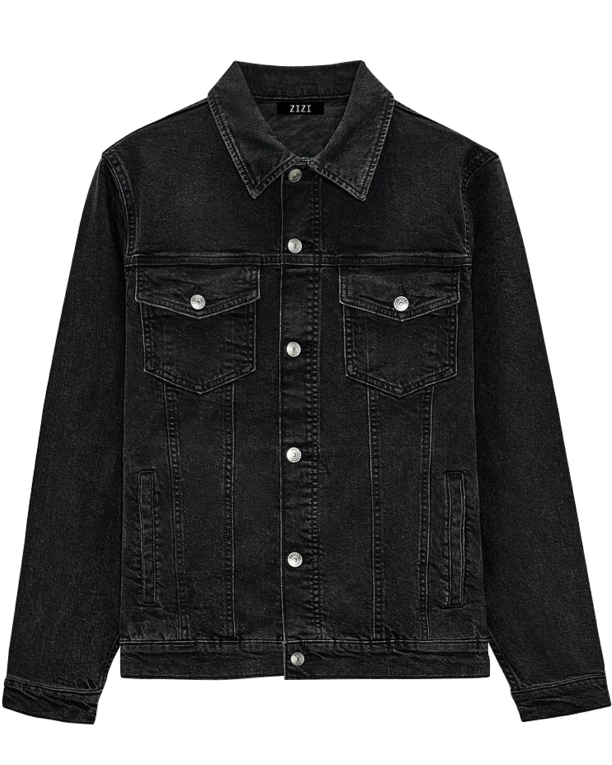 Chaqueta jean negra online hombre