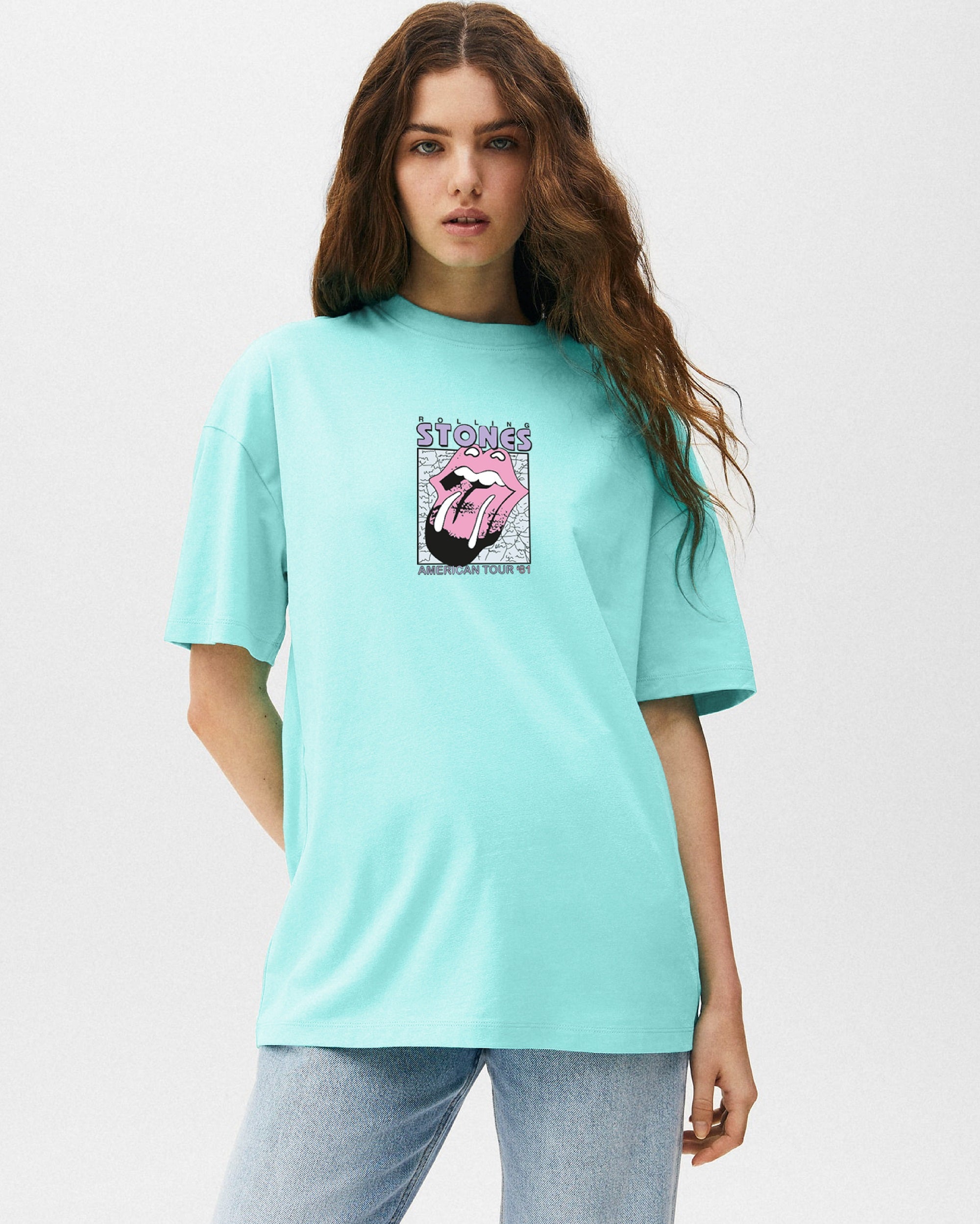 Camiseta rolling stones discount bershka