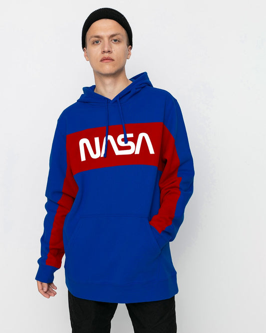 HOODIE NASA AZUL CON ROJO