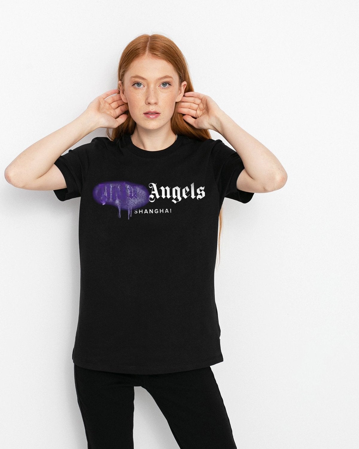 Camiseta palm best sale angels negra