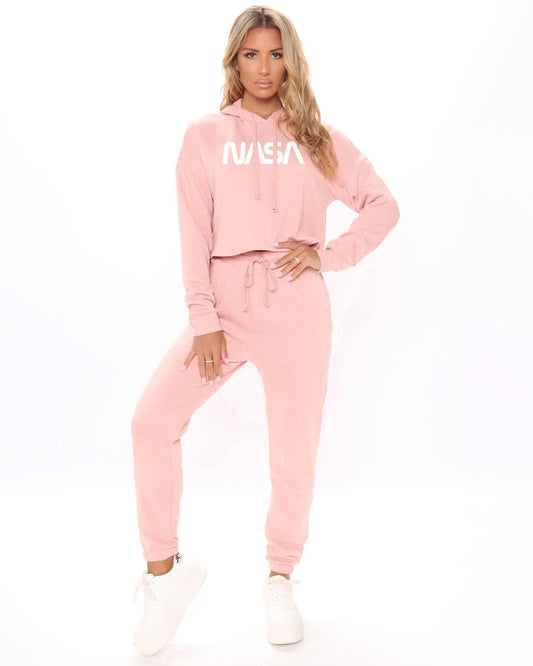 CROP HOODIE NASA ROSA