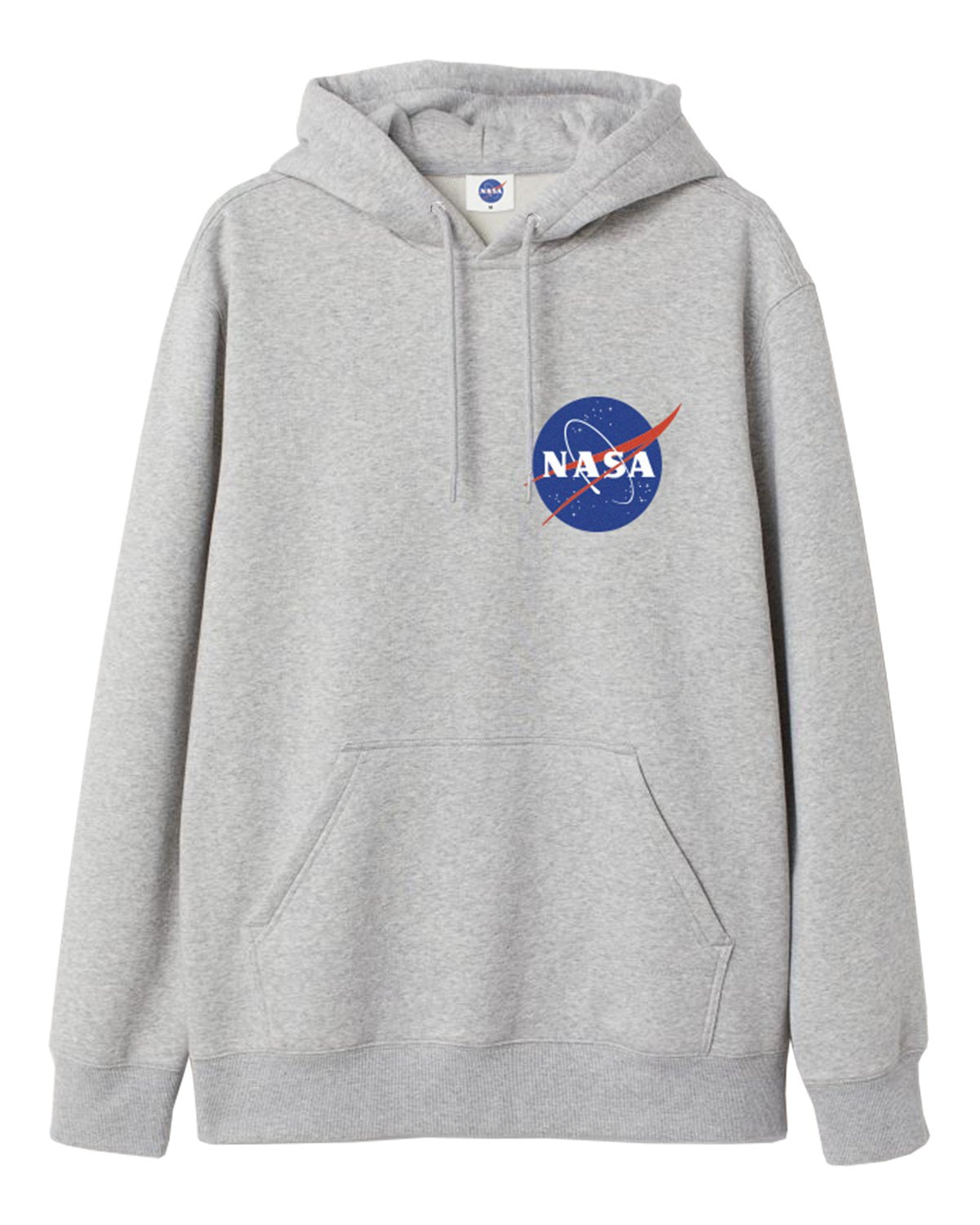 HOODIE NASA GRIS LOGO AZUL ZIZI