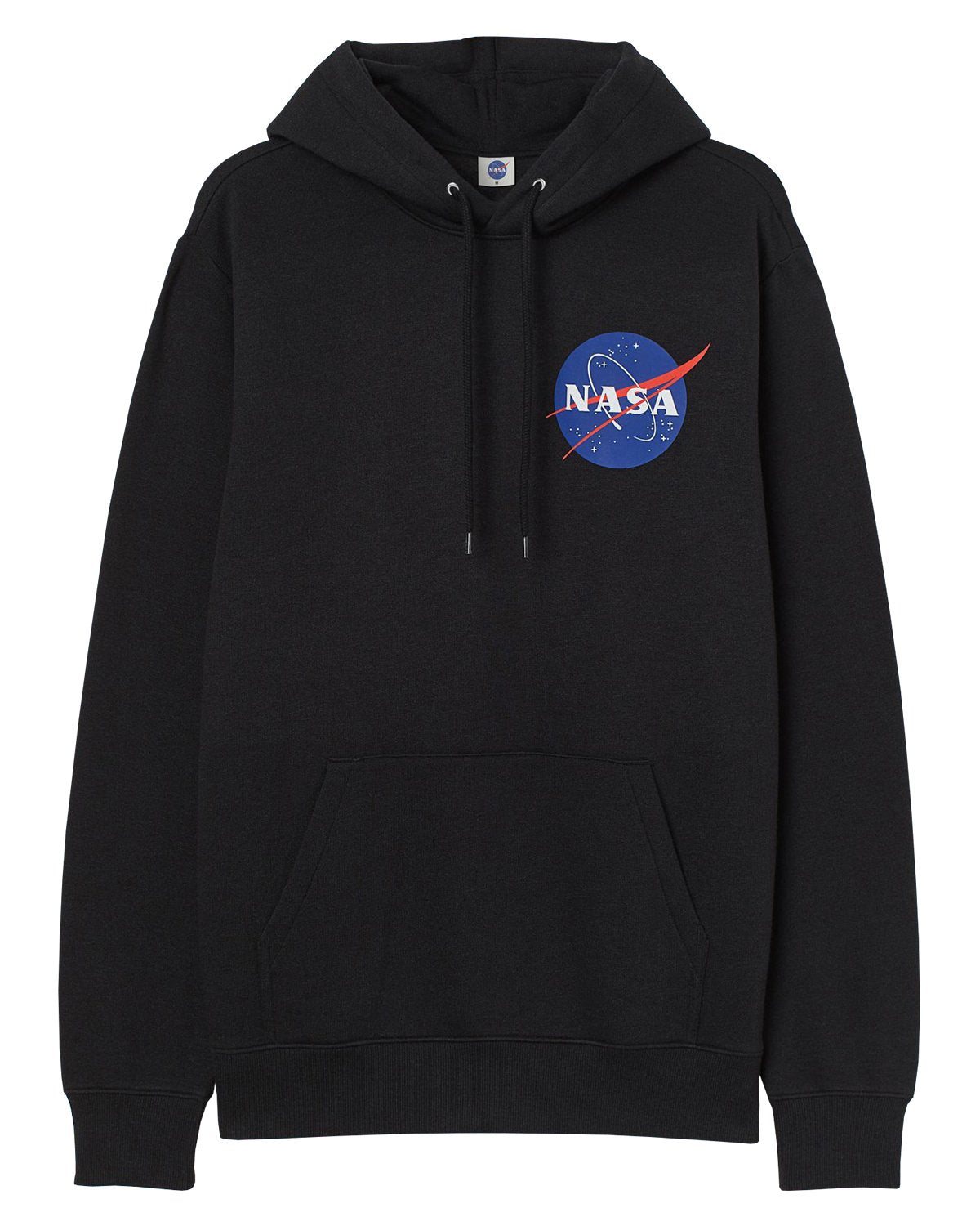 HOODIE NASA NEGRO LOGO AZUL ZIZI